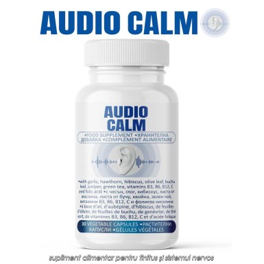 Audio Calm - supliment alimentar pentru tinitus și sistemul nervos Audio Calm - supliment alimentar pentru tinitus și sistemul nervos