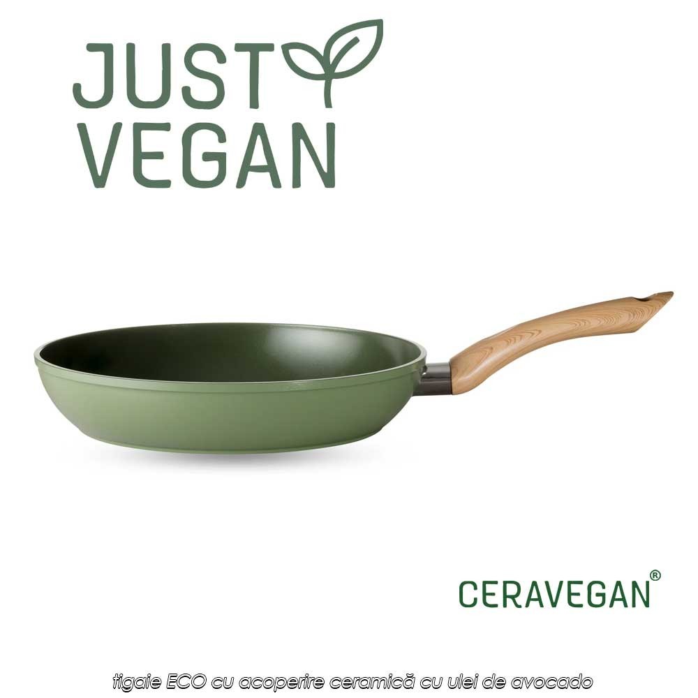 Just Vegan - tigaie ECO din aluminiu cu acoperire ceramică cu ulei de avocado 30cm