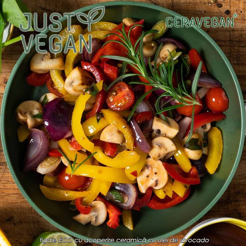 Just Vegan - tigaie ECO din aluminiu cu acoperire ceramică cu ulei de avocado 30cm