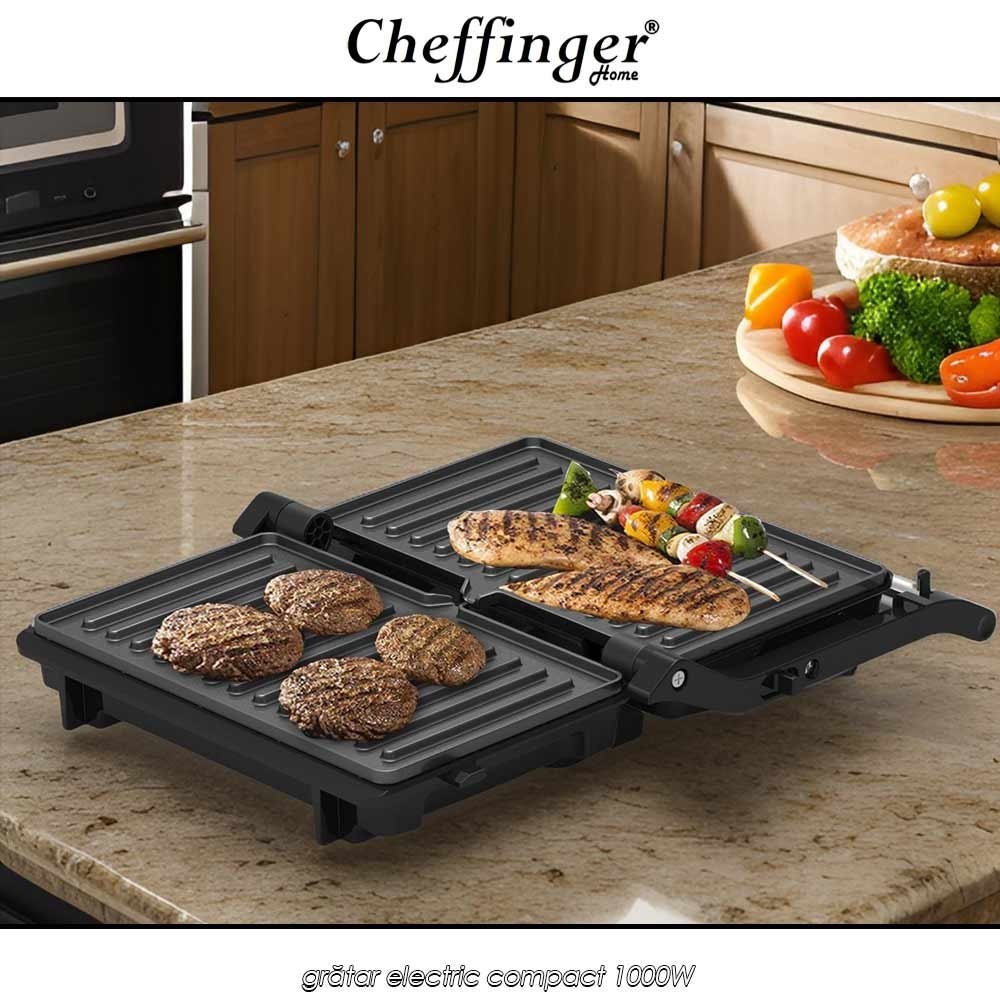 Cheffinger Home PG01 - grătar electric compact 1000W