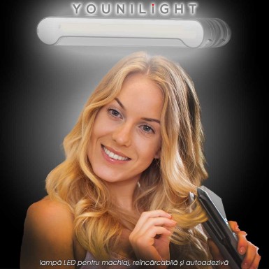 YouniLight - lampă LED pentru machiaj, reîncărcabilă și autoadezivă YouniLight - lampă LED pentru machiaj, reîncărcabilă și autoadezivă
