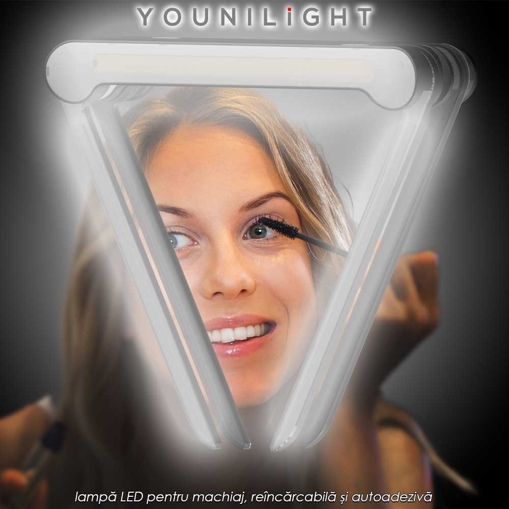 💡YouniLight | preț 149lei| lampă LED pentru machiaj, reîncărcabilă și autoadezivă |Telestar