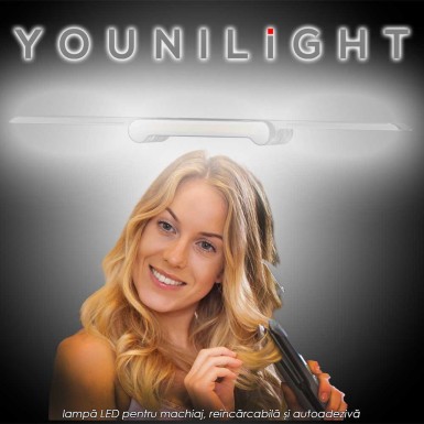 YouniLight - lampă LED pentru machiaj, reîncărcabilă și autoadezivă YouniLight - lampă LED pentru machiaj, reîncărcabilă și autoadezivă