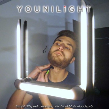 YouniLight - lampă LED pentru machiaj, reîncărcabilă și autoadezivă YouniLight - lampă LED pentru machiaj, reîncărcabilă și autoadezivă