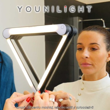 YouniLight - lampă LED pentru machiaj, reîncărcabilă și autoadezivă YouniLight - lampă LED pentru machiaj, reîncărcabilă și autoadezivă