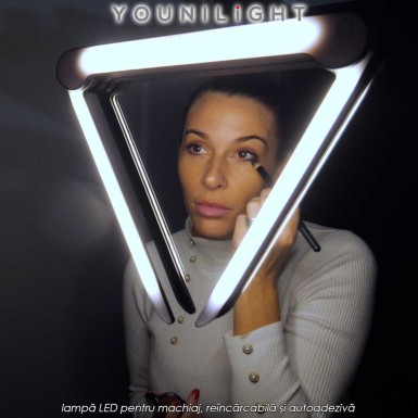 YouniLight - lampă LED pentru machiaj, reîncărcabilă și autoadezivă YouniLight - lampă LED pentru machiaj, reîncărcabilă și autoadezivă