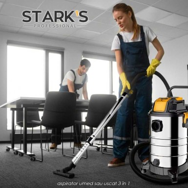 Stark's Professional Wet and Dry Vacuum Cleaner - aspirator umed sau uscat 3 în 1 Stark's Professional Wet and Dry Vacuum Cleaner - aspirator umed sau uscat 3 în 1