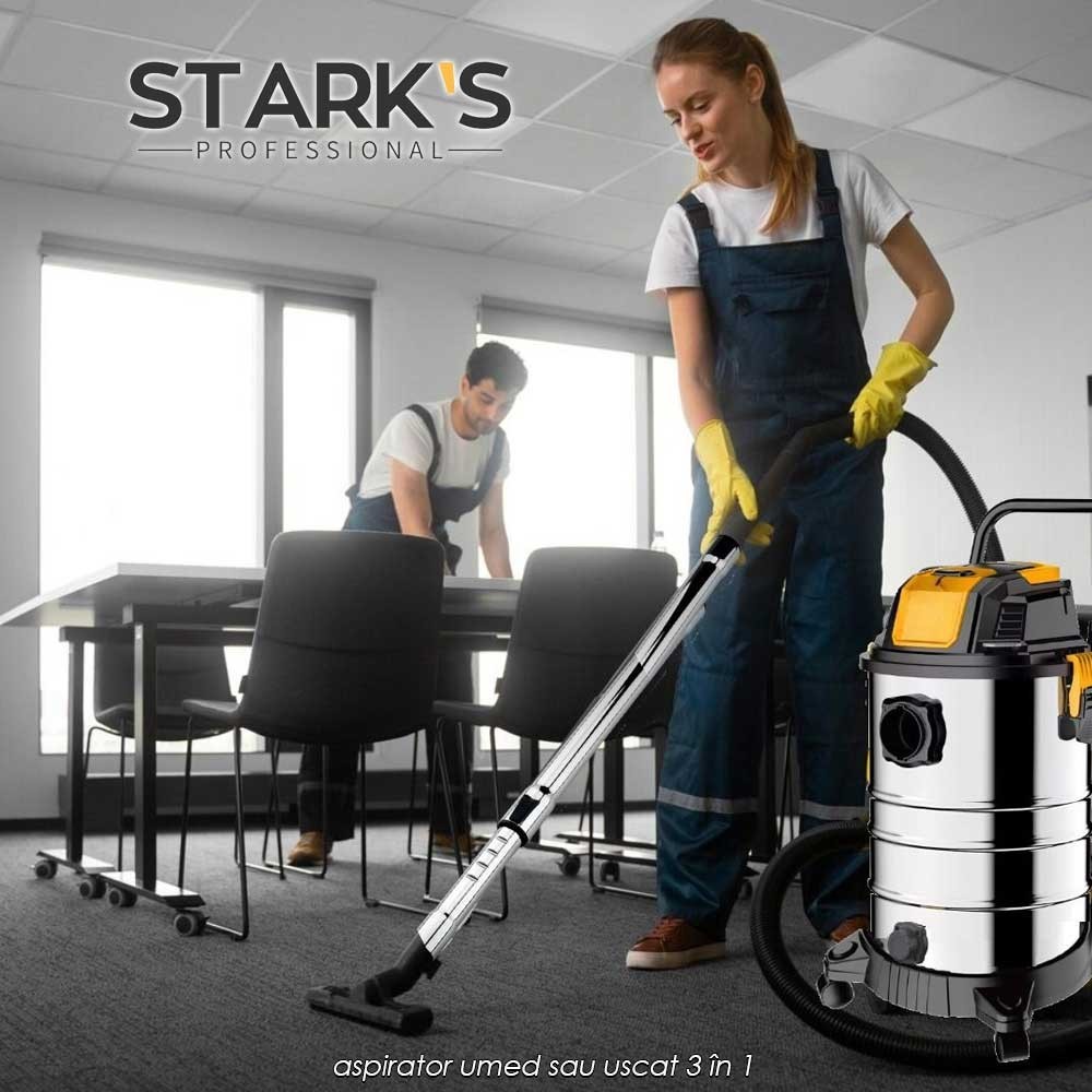 Stark's Professional Wet and Dry Vacuum Cleaner - aspirator umed sau uscat 3 în 1