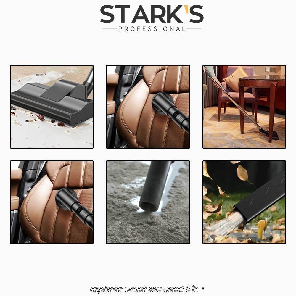 Stark's Professional Wet and Dry Vacuum Cleaner - aspirator umed sau uscat 3 în 1