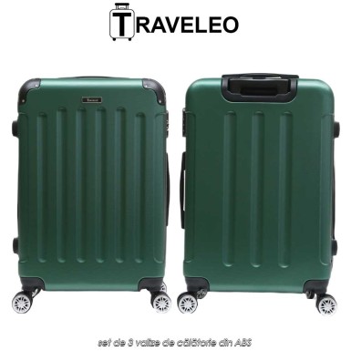 Traveleo ABS01GR - set de 3 valize de călătorie din ABS Traveleo ABS01GR - set de 3 valize de călătorie din ABS
