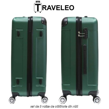 Traveleo ABS01GR - set de 3 valize de călătorie din ABS Traveleo ABS01GR - set de 3 valize de călătorie din ABS