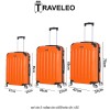 Traveleo ABS01OR - set de 3 valize de călătorie din ABS Traveleo ABS01OR - set de 3 valize de călătorie din ABS