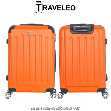 Traveleo ABS01OR - set de 3 valize de călătorie din ABS Traveleo ABS01OR - set de 3 valize de călătorie din ABS