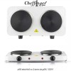 Cheffinger Home Hot Plate EHD1000 - plită electrică cu 2 zone de gătit, 1000W