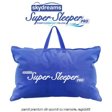 Skydreams Super Sleeper Pro - pernă premium din spumă cu memorie, reglabilă Skydreams Super Sleeper Pro - pernă premium din spumă cu memorie, reglabilă