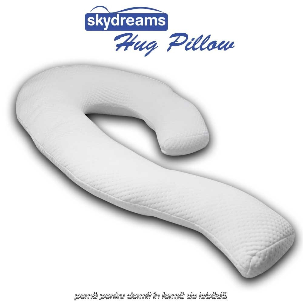 🛌SkyDreams Hug Pillow | preț 149 lei | pernă pentru dormit în formă de lebădă | Telestar