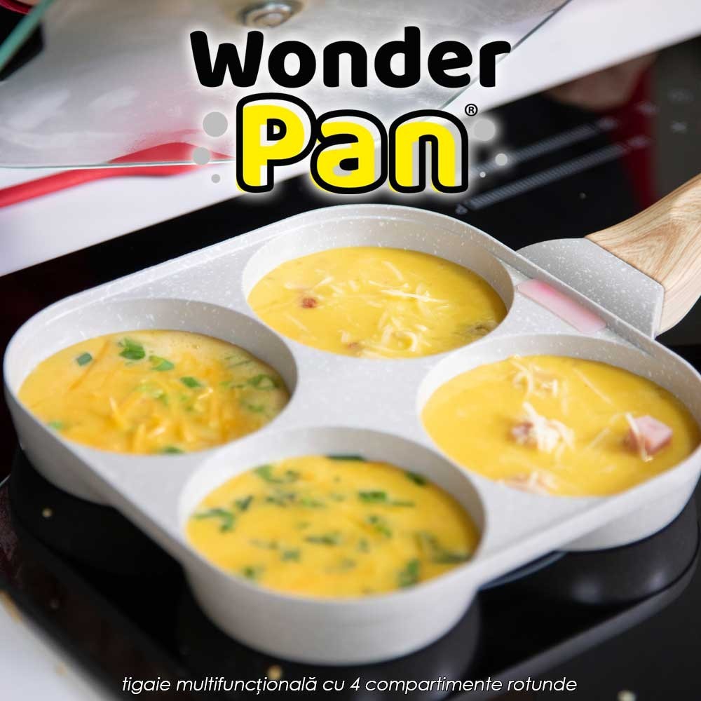 Wonder Pan - tigaie multifuncțională cu 4 compartimente rotunde