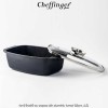 Cheffinger RO32 - tavă înaltă cu capac din aluminiu turnat 32cm, 6,5L