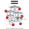 Platinum Collection PL-12053G - set de oale și tigaie din inox 18/10, de 12 piese