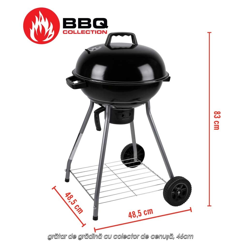 BBQ Collection R4 - grătar de grădină cu colector de cenușă, 46cm