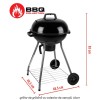BBQ Collection R4 - grătar de grădină cu colector de cenușă, 46cm