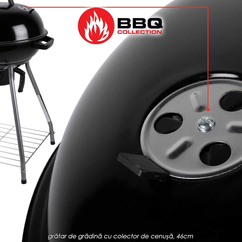 BBQ Collection R4 - grătar de grădină cu colector de cenușă, 46cm