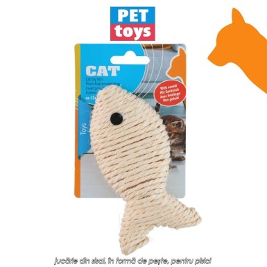 Pet Toys Cat Toy Fish - jucărie din sisal, în formă de pește, pentru pisici Pet Toys Cat Toy Fish - jucărie din sisal, în formă de pește, pentru pisici