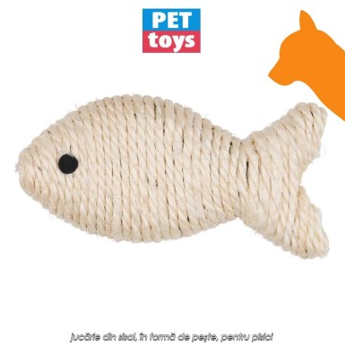 Pet Toys Cat Toy Fish - jucărie din sisal, în formă de pește, pentru pisici Pet Toys Cat Toy Fish - jucărie din sisal, în formă de pește, pentru pisici