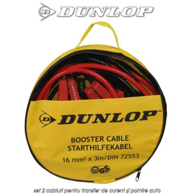 Dunlop Booster Cables - set 2 cabluri pentru transfer de curent și pornire auto Dunlop Booster Cables - set 2 cabluri pentru transfer de curent și pornire auto