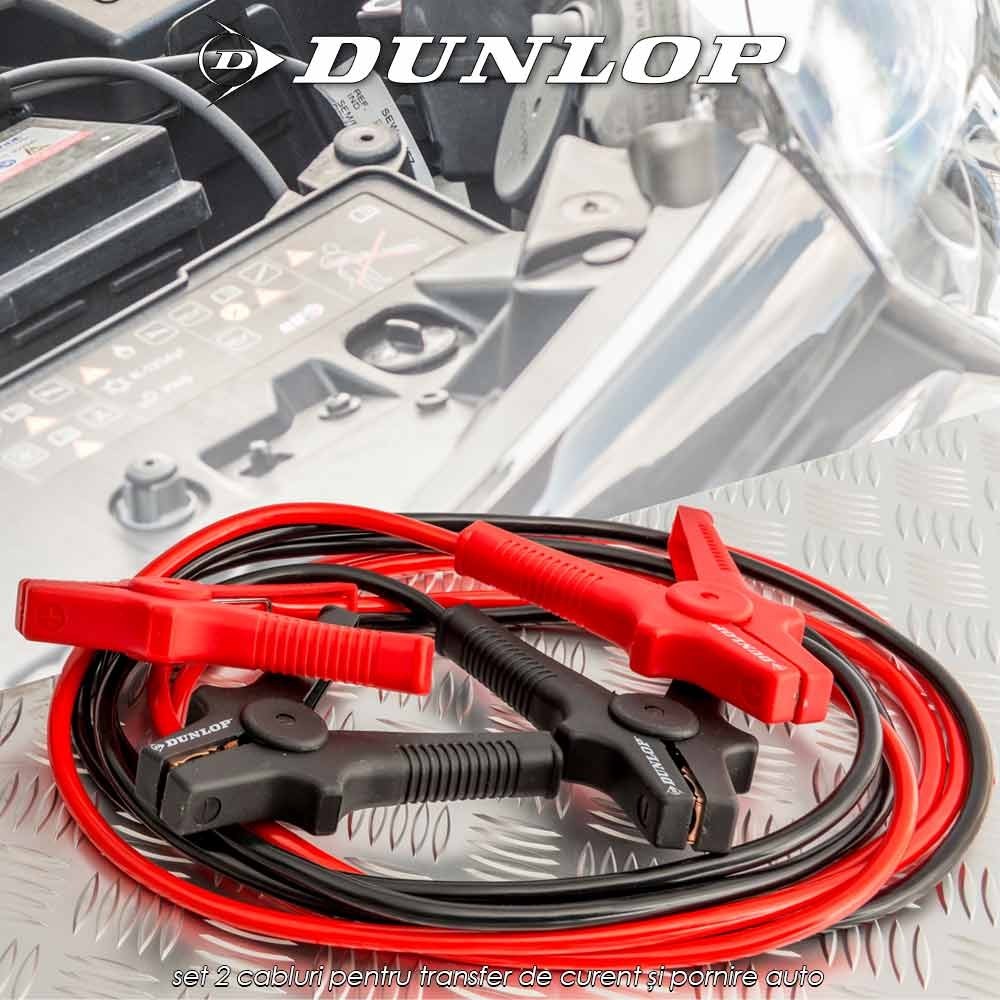 Dunlop Booster Cables - set 2 cabluri pentru transfer de curent și pornire auto