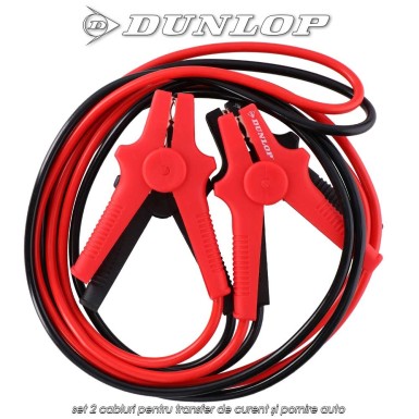 Dunlop Booster Cables - set 2 cabluri pentru transfer de curent și pornire auto Dunlop Booster Cables - set 2 cabluri pentru transfer de curent și pornire auto