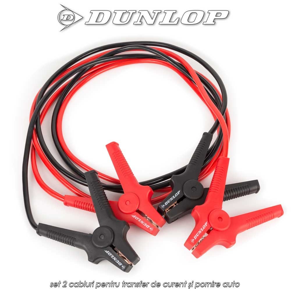 Dunlop Booster Cables - set 2 cabluri pentru transfer de curent și pornire auto