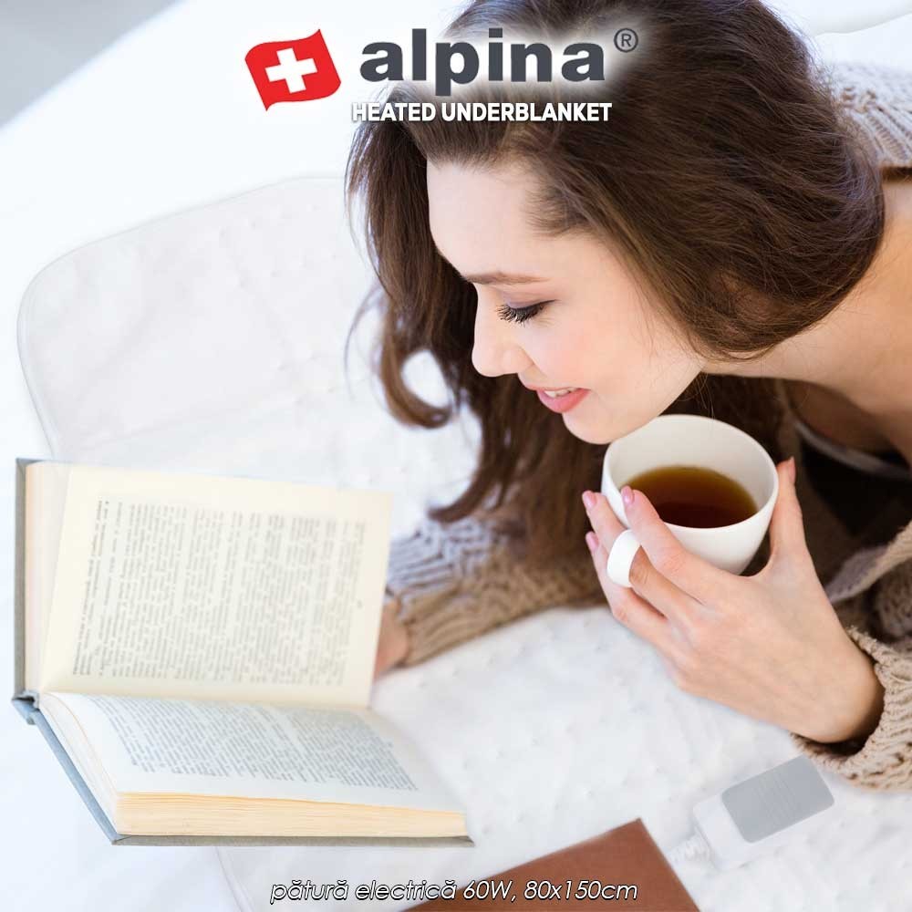Alpina Heated Underblanket - pătură electrică 60W, 80x150cm Alpina Heated Underblanket - pătură electrică 60W, 80x150cm