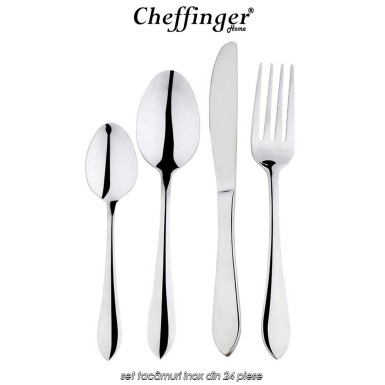 Cheffinger Home CF-22125  - set tacâmuri inox din 24 piese Cheffinger Home CF-22125  - set tacâmuri inox din 24 piese