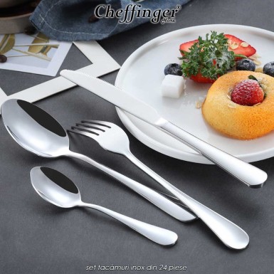 Cheffinger Home CF-22125  - set tacâmuri inox din 24 piese Cheffinger Home CF-22125  - set tacâmuri inox din 24 piese