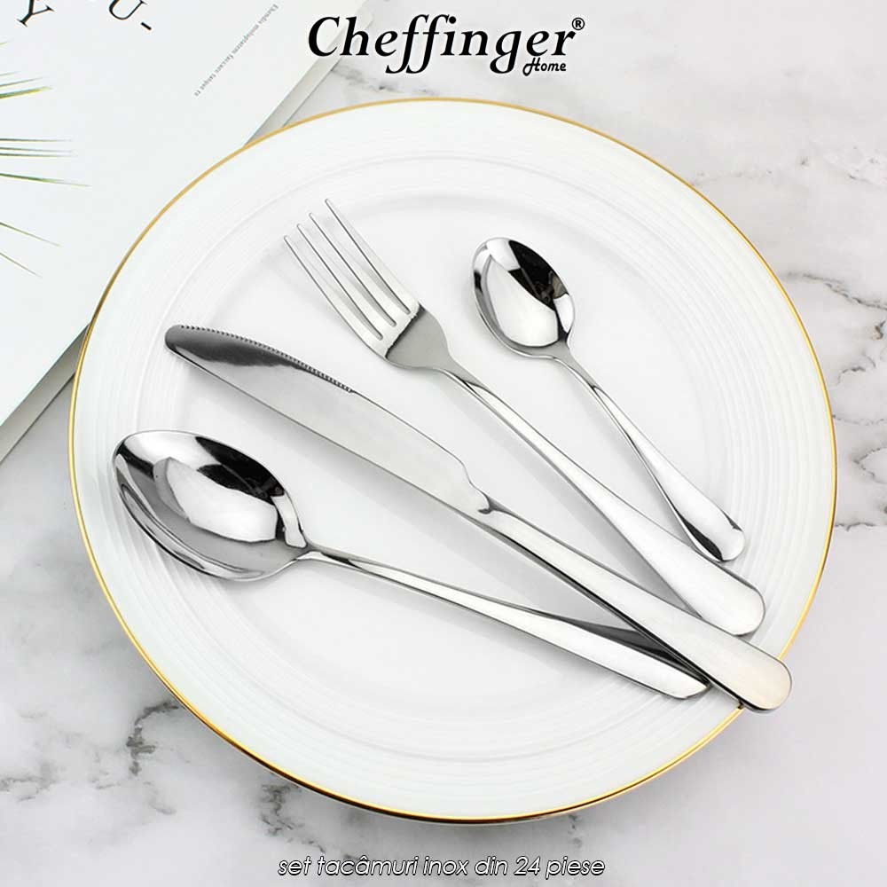 Cheffinger Home CF-22125  - set tacâmuri inox din 24 piese