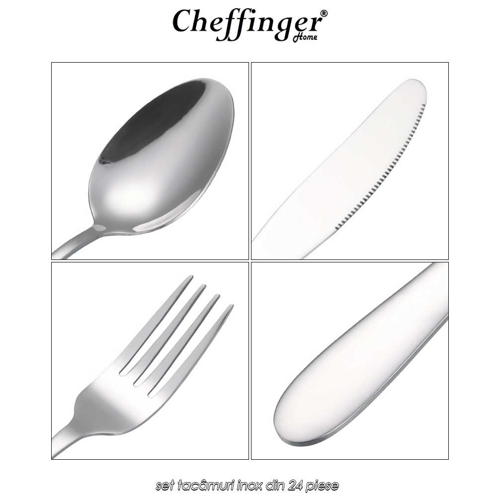 Cheffinger Home CF-22125  - set tacâmuri inox din 24 piese