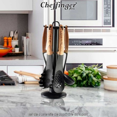 Cheffinger Home UT02 - set de 6 ustensile de bucătărie cu suport Cheffinger Home UT02 - set de 6 ustensile de bucătărie cu suport