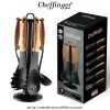 Cheffinger Home UT02 - set de 6 ustensile de bucătărie cu suport