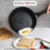 Royalty Line RL-FM3F-BLK - set de 3 tigăi cu acoperire de ceramică cu particule de marmură Royalty Line RL-FM3F-BLK - set de 3 tigăi cu acoperire de ceramică cu particule de marmură