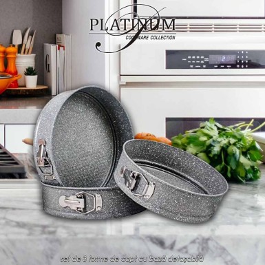 Platinum Collection Bakeware Set CS1003R - set de 3 forme de copt cu bază detașabilă Platinum Collection Bakeware Set CS1003R - set de 3 forme de copt cu bază detașabilă