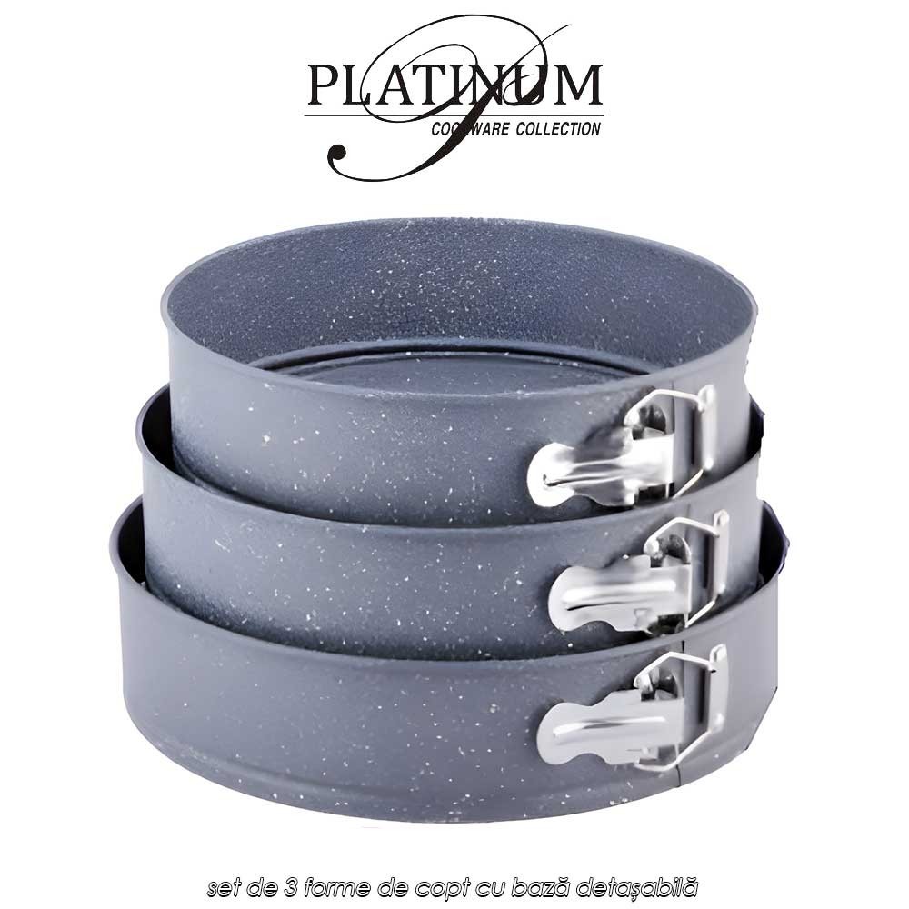 Platinum Collection Bakeware Set CS1003R - set de 3 forme de copt cu bază detașabilă
