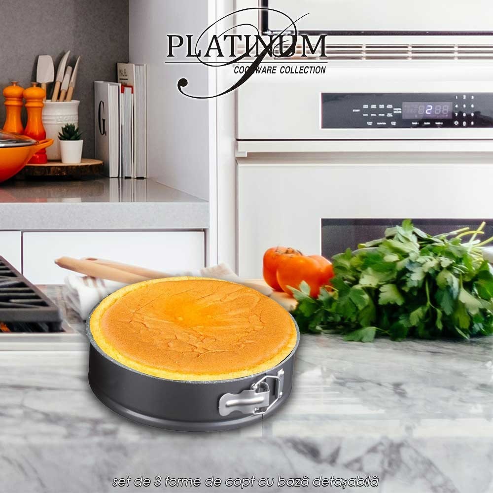 Platinum Collection Bakeware Set CS1003R - set de 3 forme de copt cu bază detașabilă