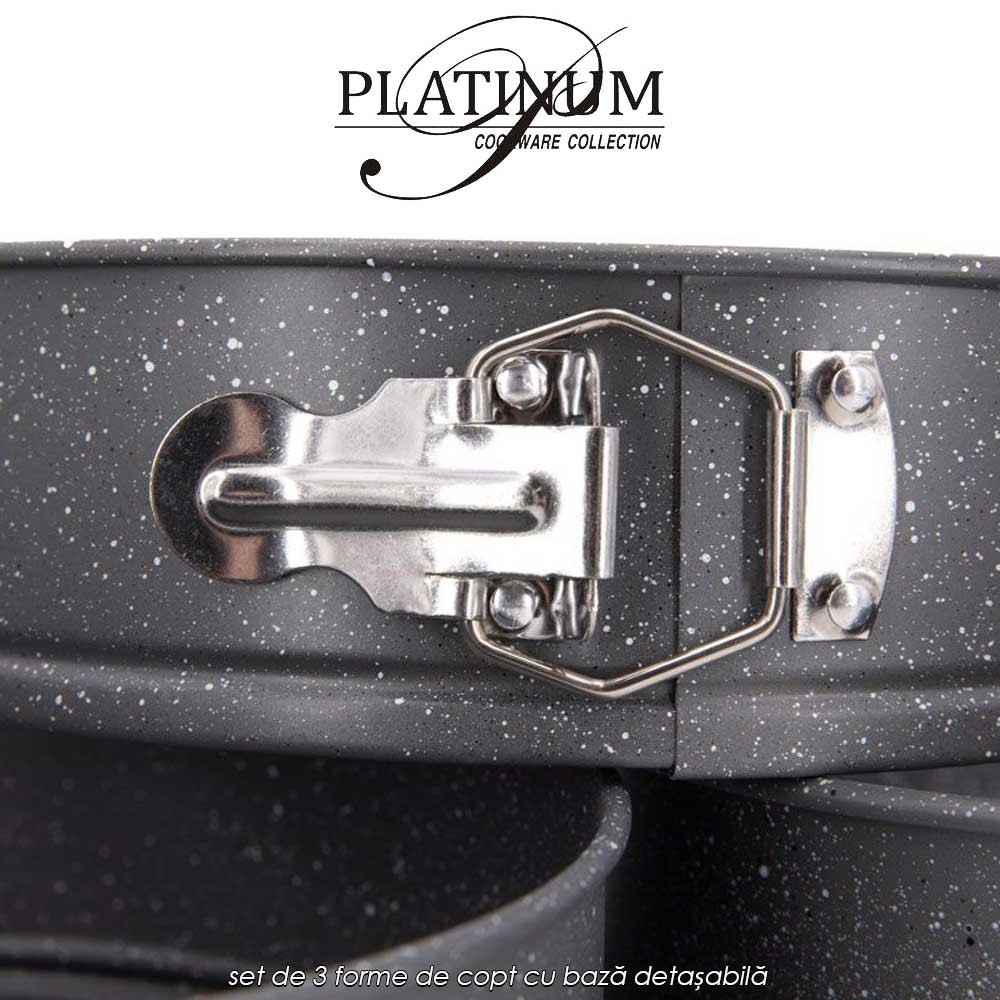 Platinum Collection Bakeware Set CS1003R - set de 3 forme de copt cu bază detașabilă