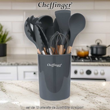 Cheffinger Home UT11 - set de 12 ustensile de bucătărie cu suport Cheffinger Home UT11 - set de 12 ustensile de bucătărie cu suport