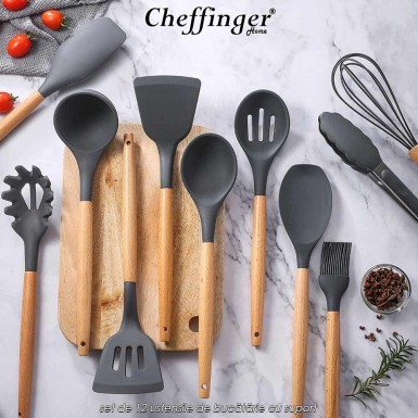 Cheffinger Home UT11 - set de 12 ustensile de bucătărie cu suport Cheffinger Home UT11 - set de 12 ustensile de bucătărie cu suport