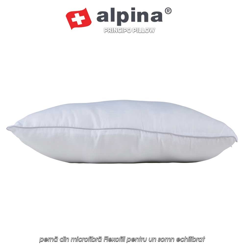 Alpina Principo Pillow - pernă din microfibră Flexofill pentru un somn echilibrat