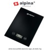 Alpina Kitchen Scale Black - cântar de bucătărie electronic negru, din sticlă, 5 kg Alpina Kitchen Scale Black - cântar de bucătărie electronic negru, din sticlă, 5 kg