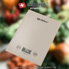 Alpina Kitchen Scale Beige - cântar de bucătărie electronic bej, din sticlă, 5 kg