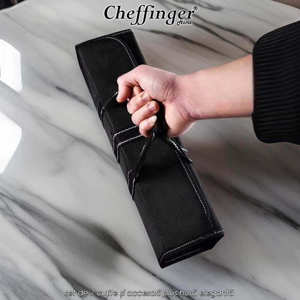 Cheffinger Home BG10  - set de 7 cuțite și accesorii plus husă elegantă